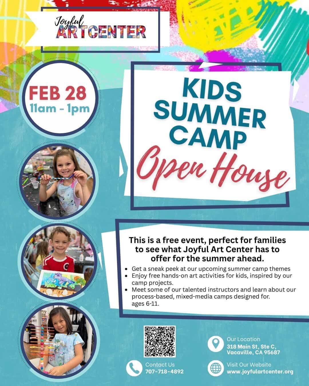 Joyful Art Center's Kids Summer Camp Open House in Vacaville, CA Joyful Art Center's Kids Summer Camp Open House event in Vacaville, CA